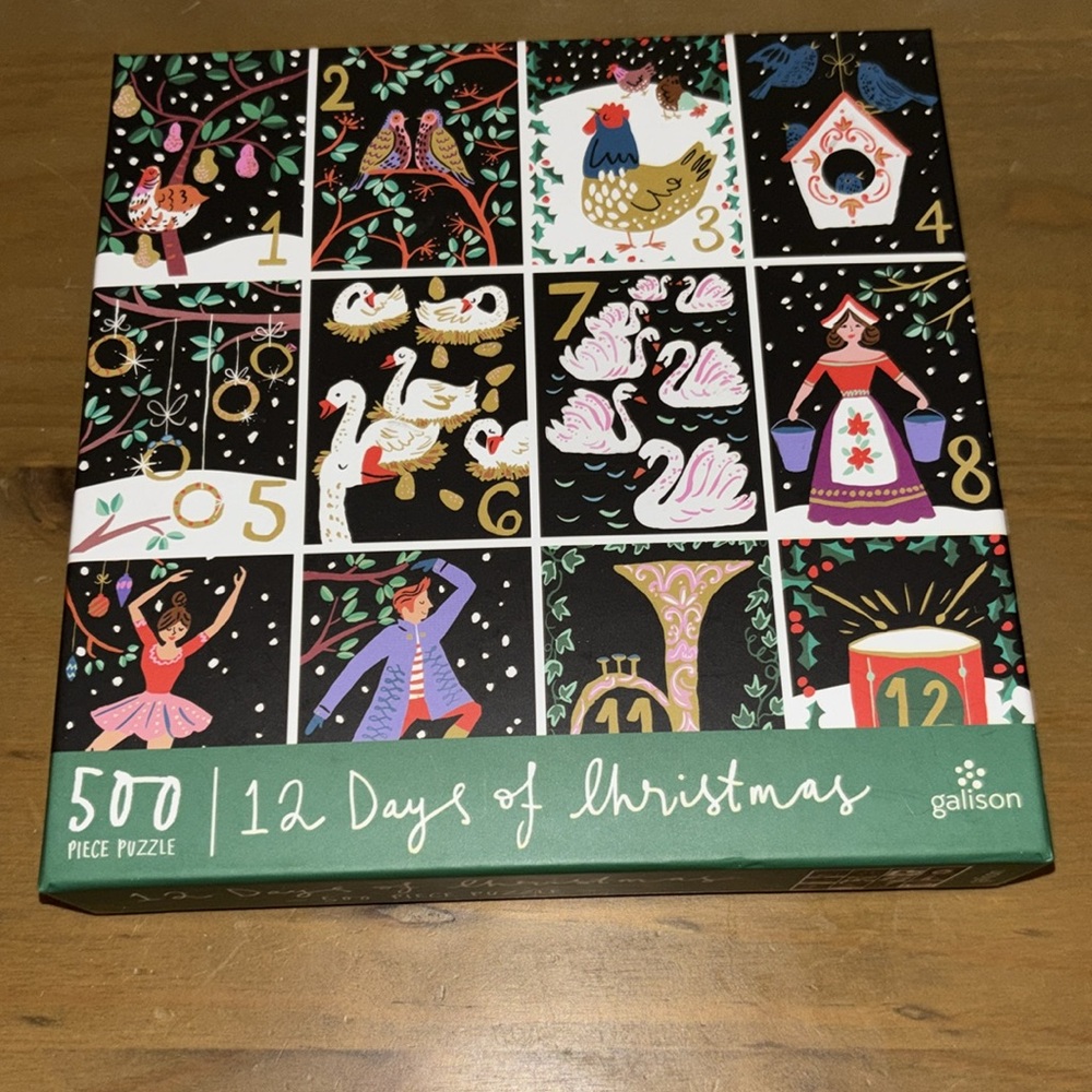 Galison 12 Days of Christmas Puzzle - Multicolor